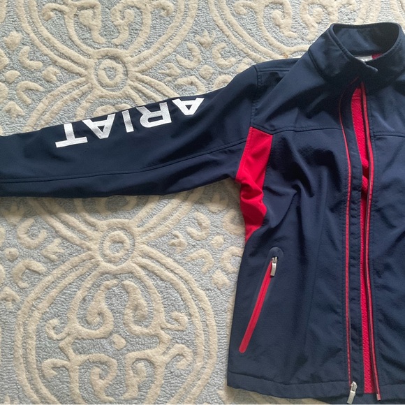 Ariat Softshell Team Riding Jacket - Navy & Red - Picture 6 of 11